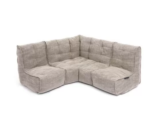 Бескаркасный модульный угловой диван Mod3 Cozy Corner™ - Eco Weave (бежевый), Цвет: Eco Weave, Категория ткани: Sofa Weave