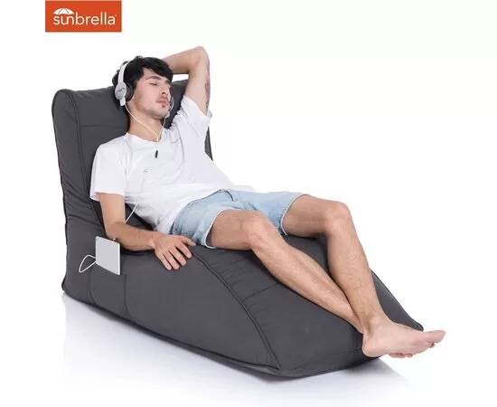 Бескаркасное уличное кресло Avatar Sofa™ - Black Rock (черный) - Sunbrella, Цвет: Black Rock, Категория ткани: Elements