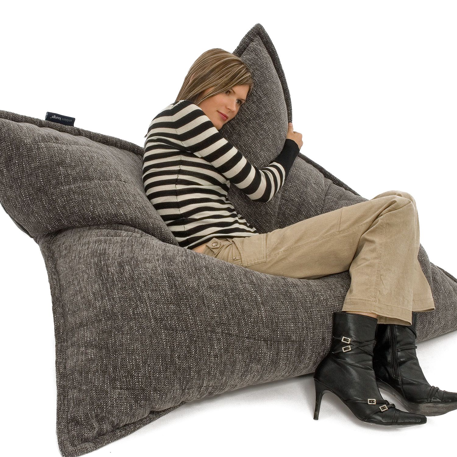 Напольная подушка Zen Lounger™ - Luscious Grey (серая) | Большая ...