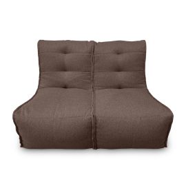 Модульный диван Twin Couch шоколадного цвета в собранном виде