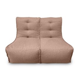 Модульный диван Twin Couch кофейно-бежевого цвета в собранном виде