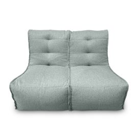 Модульный диван Twin Couch серо-зелёного цвета в собранном виде