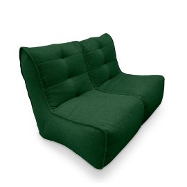 Две секции дивана Forest Green в интерьере с природными элементами