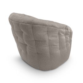 купить широкое бескаркасное кресло Butterfly Sofa в жаккарде светло серого цвета ambient lounge