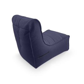 Фактура жаккарда Blue Jazz на кресле - крупный план глубокого синего оттенка