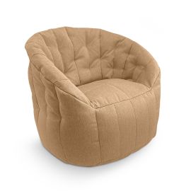 Купить лаунж бескаркасное кресло Butterfly Sofa - Eco Weave (бежевое) в жаккарде