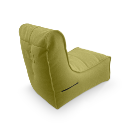 Фактура жаккарда Lime Citrus на кресле - крупный план сочного цитрусового оттенка