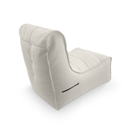 Фактура жаккарда Tundra Spring на кресле - крупный план белоснежного переплетения