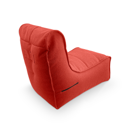 Крупный план фактуры жаккарда Wildberry Deluxe на кресле Evolution Sofa, показывающий эффект ручного вязания