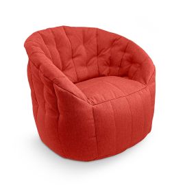 Купить бескаркасное лаунж кресло Butterfly Sofa в красном цвете Wildberry Deluxe (Жаккард)