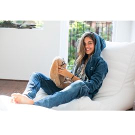 Кожаное кресло и пуф Fiorenze™ - Infinity White (белое)