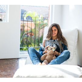 Кожаное кресло и пуф Fiorenze™ - Infinity White (белое)