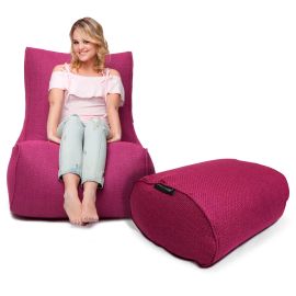 Розовый комплект бескаркасной мебели