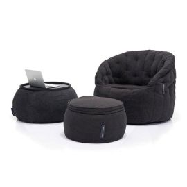 Черный комплект бескаркасной мебели