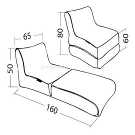 Conversion Lounger - Carefree Grey (Оксфорд), Цвет: Supernova, Категория ткани: Оксфорд, изображение 2