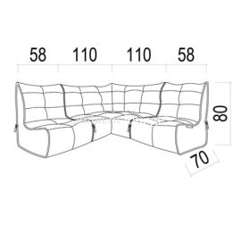 Mod3 Cozy Corner - Black Sapphire (Sofa Weave), Цвет: Black Sapphire, Категория ткани: Sofa Weave, изображение 2