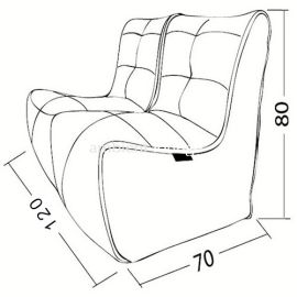 Twin Couch - Black Sapphire (Шенилл), Цвет: Black Sapphire, Категория ткани: Шенилл, изображение 4