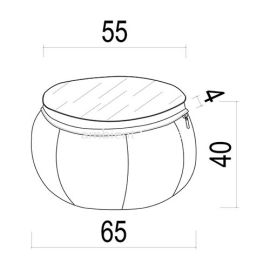Wing Ottoman - Oceana (Оксфорд), Цвет: Oceana, Категория ткани: Оксфорд, изображение 2