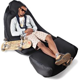 Кресло и пуф PiMP® - Gangsta Black (черное)