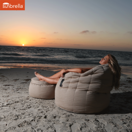 Кремовый пуфик для улицы Wing Ottoman™ - Mudhoney Dune (кремовый)