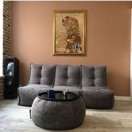 купить серый модульный бескаркасный диван