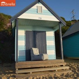 кресло мешок для улицы серого цвета