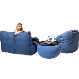 купить синий модульный диван и стол