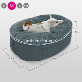 Лежак для собак Pet Lounge Medium - ThermoQuilt Grey, Цвет лежака: ThermoQuilt Grey, Размер лежака: M (90см), изображение 2