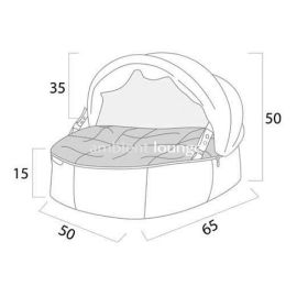 Лежак для собак Pet Lounge Small - Dark Grey (Hoodie), Цвет лежака: Dark Grey (Hoodie), Размер лежака: S (60см), изображение 7