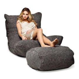 Серый комплект бескаркасной мебели