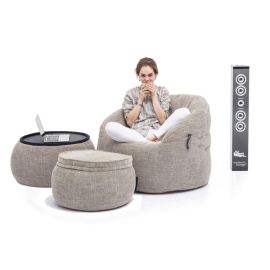 Бежевый комплект бескаркасной мебели