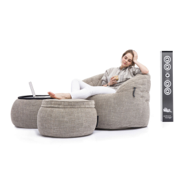 Бежевый комплект бескаркасной мебели