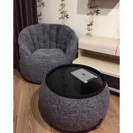 Дизайнерское бескаркасное кресло Butterfly Sofa™ - Luscious Grey (серое)