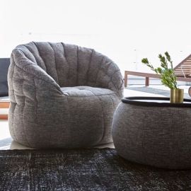 Серый комплект бескаркасной мебели