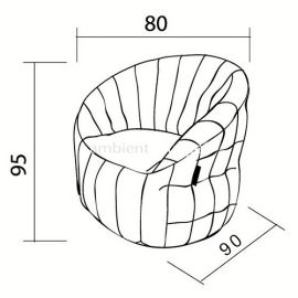 Butterfly Sofa - Lime Citrus (Шенилл), Цвет: Lime Citrus, Категория ткани: Шенилл, изображение 5
