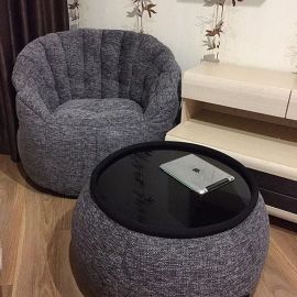 купить бескаркасную мебель кресо и пуф