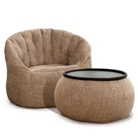 купить бескаркасную мебель кресло и пуф