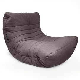 Бескаркасное кресло Acoustic Sofa™ - Luscious Grey (серое) рогожка