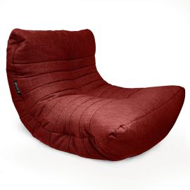 Красное бескаркасное кресло Acoustic Sofa рогожка
