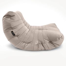 Бескаркасное кресло Acoustic Sofa™ - Eco Weave (бежевое) велюр