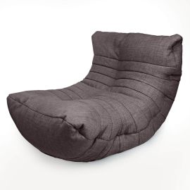 Бескаркасное кресло Acoustic Sofa™ - Luscious Grey (серое) рогожка