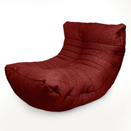 Красное бескаркасное кресло Acoustic Sofa рогожка