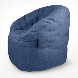 Дизайнерское бескаркасное кресло Butterfly Sofa™ - Blue Jazz (синее)