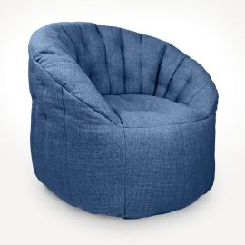 Дизайнерское бескаркасное кресло Butterfly Sofa™ - Blue Jazz (синее)