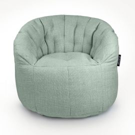 купить широкое бескаркасное кресло Butterfly Sofa Pepper Mint серо-зеленое мятное