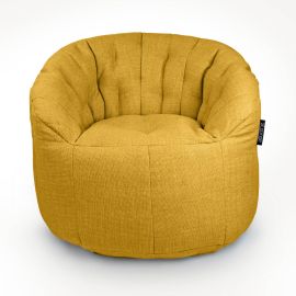 купить широкое бескаркасное кресло Butterfly Sofa Yellow Shine желтое