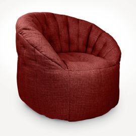 Дизайнерское бескаркасное кресло Butterfly Sofa™ - Wildberry Deluxe (красное)
