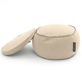 купить бескаркасный пуфик бежевого цвета шенилл