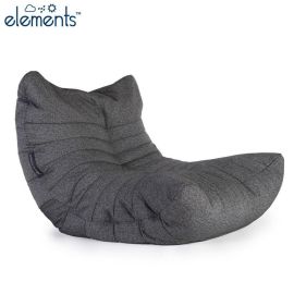 Бескаркасное водостойкое уличное кресло для сада Acoustic Sofa Titanium Weave (темно серое олефин)