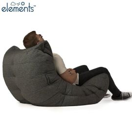 Бескаркасное садовое кресло для улицы Acoustic Sofa Titanium Weave (темно серое олефин)